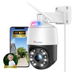 ctronics 4K 16X Optical Zoom CCTV Security Camera Outdoor with Auto Tracking/Cruise/Zoom, 5Ghz/2.4Ghz WiFi 360°View Metal Cameras,197FT Night Vision,Human/Vehicle/Pet Detection,Cloud/TF,IP66