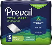 Prevail Fluff Underpad, Large, 15 Count