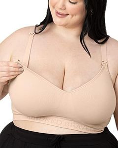 Kindred Bravely Signature Sublime Contour Nursing Bras for Breastfeeding | Comfortable & Supportive Nursing Bra for Pregnancy F,G,H,I Cups (Beige, 1X Busty)