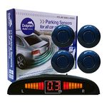 Dolphin Automotive DPS450 Reverse Parking Sensors In 32 Colours 4 Ultrasonic Radar Sensors Kit Audio & Display Alert System - Sea Blue