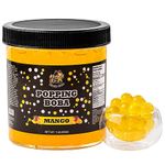 Popping Boba Pearls | Mango Flavor | 1LB (454g) | Bursting Tea Balls for Drinks, Desserts, Smoothies, and Snack Toppings | Bubble Tea Tapioca Pearl Mix