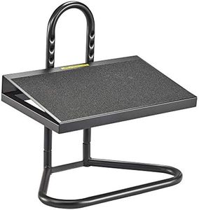 Safco Products 5124 Task Master Adjustable Footrest - 9 Position, Textured Platform, Tubular Steel - Relieve Pressure Points When Sitting or Standing in the Home, Office & Classroom