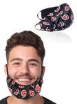 Anime Beard Bonnet for Men- Adjustable Beard Sleeping Bonnet - Satin Beard Cap Covers Silk Bonnet Men - Face Guard Moisture Bonnet, Akat, Red Akat, Medium