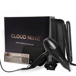CLOUD NINE Ultimate Styling Set - Touch Iron Hair Straightener and Airshot Hair Dryer Duo