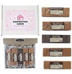 Fudge Gift Set in 5 Flavours - Salted Caramel Fudge, Rum and Raisin Fudge, Chocolate, Vanilla, and Clotted Cream Fudge (5 bars 130-150g) Fudge Selection Box, Halloween Hamper, Birthday Gifts