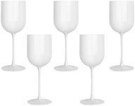 PLASTICPRO White Plastic Wine Glass