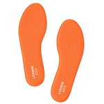 Memory Foam Insoles for Men, Replacement Shoe Inserts for Work Boot, Running Shoes, Hiking Shoes, Sneaker, Cushion Shoe Insoles for Foot Pain Relief, Comfort Inner Soles 8mm Orange US 10