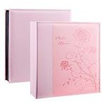 Miaikoe Photo Album 6x4 1000 Photos Slip in, Extra Large Capacity Leather Cover Wedding Family Picture Albums Holds 1000 Horizontal and Vertical 10x15cm Landscape Photos(Pink)