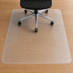 Qlarity Covers Office Chair Mat for Hardwood, Tile & Laminate Floors | Frosted Floor Protector | Anti-Slip, Scratch Protection, Smooth Rolling (1.5mm, 36 x 48 Inch, Rectangular)