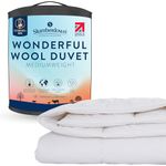 Slumberdown British Wool Double Duvet 7-9 Tog All Year-Round Quilt for Summer, Autumn & Winter | 100% British Wool, Naturally Regulates Temperature, Hypoallergenic & UK Made (200 x 200cm)