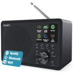 Internet Radio receiver DAB and FM | Bluetooth, Podcast, Octive and Spotify radio | App Control | Multi-Alarm clock radio | 50 presets | DSP Speaker | Bedside DAB radio with Bluetooth | Majority TOURO