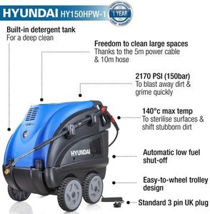 Hyundai Hot Pressure Washer – 2170 PSI High-Pressure Cleaner