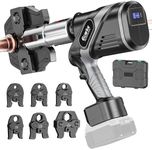 Ecarke Pro Press Tool Compatible with DeWalt 20V battery, Electric Pipe Crimping Tool for 1/2" to 2" Copper Pipes, 360° Rotation Automatic Crimper with Brushless Motor, Tool Only
