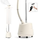 Powerful 2200W Premium Garment Steamer with 3L Water Tank, Dual Steam Settings for Rapid Wrinkle Release, Suitable for All Fabrics,New 2024 Design,Fridja f1200 Clothes Steamer Pro,Off White