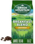 Green Mountain Coffee Roasters Breakfast Blend, Whole Bean Coffee, Bagged 18 oz