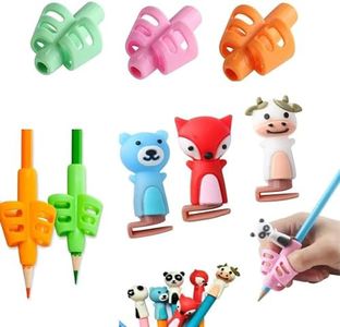 6 Pcs Pencil Grips for Handwriting,Pen Grips Trainer for Kindergarten Children Adults,Finger Grip Posture Correction for Handwriting,Drawing,Coloring,Suitable for Ergonomic Right or Left-Handed Use