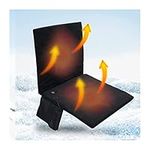 SUREH 16inch Heated Stadium Seat Chair Pad, Portable USB Seat Cushion for Outdoor Bleachers Camping Fishing - Heating Upgraded 3 Levels Relaxing of Heat foldable chair for Bench Bleachers, Black