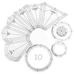 10 Piece Quilting Template,Dresden Quilting Template for DIY Measurel,Dresden Plate Template Stencils for DIY Crafting,Patchwork Template Drawing Sewing Quilting Ruler