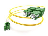 SpeedaLite Fiber Optic Cable Single Mode 9/125 DX LC(APC)-SC(APC) 10 Meter |OS2 |SM | Duplex