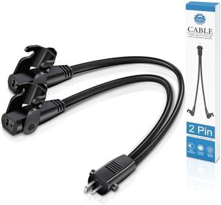 Sopito Recliner Power Y Splitter Cord, 2 Pin Electric Recliner Power Cord for Dual Motors, Replacement Part for Lazyboy, Limoss OKIN