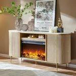 OKD Luxury 70" Fluted Fireplace TV 