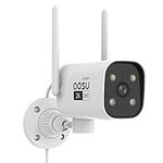 Aosu 2K Security Camera Outdoor with Color Night Vision, Wired Home Security Cameras Support 24/7 Recording, Auto Tracking, Voice Changer, 2 Way Audio, 2.4/5 GHz WiFi, Works with Alexa/Google