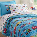 Wildkin 7 Pc Bedding, Full, Trains Planes & Trucks