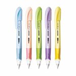 Hauser Inx Grip-it Fountain Pen | Ergonomically Aesthetic Designed for Firm Grip | Pastel Body Colors | 3 Ink Cartridges & 1 Ink Converter | Blue Ink, Pack of 5 (Body Color May Vary)