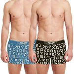 BODYCARE Cotton Printed Trunks for Men | Durable and Soft High Tech Elastic Men's Snug Fit Trunks| Engineered to Prevent Ride Up (Pack of 2)