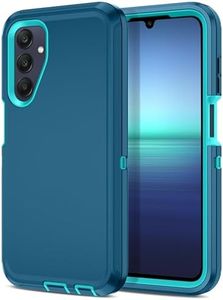 I-HONVA for Samsung Galaxy A25 5G Case Shockproof Dust/Drop Proof 3-Layer Full Body Protection [Without Screen Protector] Rugged Heavy Duty Cover Case for Galaxy A25 5G,Turquoise