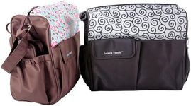 Luvable Friends Diaper Tote Bag, Brown, Large