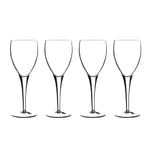 Luigi Bormioli Wine Glasses Set of 4 - Michelangelo Crystal Wine Glasses 235ml, Ultra Clear and Durable Dishwasher Safe Glassware with Titanium Reinforced Stems, Gift Box Included, Made In Italy