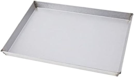 Paderno World Cuisine 15 3/4 Inch by 11 7/8 Inch by 1 1/8 Inch Splayed Sided Aluminized Steel Baking Sheet