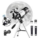 Hylastar Telescope for Adults & Kids, Portable Refractor Telescopes with A Smartphone Adapter, Professional Travel Telescope for Astronomy Beginners