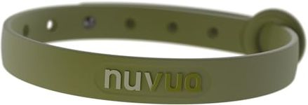 Breakaway Cat Collar - Soft, Comfortable, and Lightweight Safety Buckle Collar with Name Tag Ring for Outdoor Cats and Sensitive Skin Kittens by Nuvuq (6 ⅞" to 10 ¼", Green)