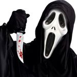 Halloween Scream Ghost Mask Ghost Face Horror Full Head Mask Halloween Decorations Costume Creepy Cosplay Prop