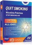 Nicotine Patches to Help Quit Smoking (Step 1), 21mg, 30 Tablets, Help to Quit Smoking, Provides Nicotine Transdermal System in 24 Hours Per Tablet