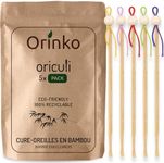 5X Bamboo Ear Picks | Natural Ear Wax Remover | Zero Waste Ear Cleaner for Humans