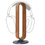 GEEKRIA Wooden | Aluminum Alloy Headphones Stand for Over-Ear Headphones, Gaming Headset Holder, Desk Display Hanger with Solid Heavy Base Compatible with Sony, Bose, Shure, Jabra, JBL (Walnut)