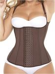 MARIAE FAJAS RA004 Colombianas Open Bust Compression Vest Body Shaper for Women Hourglass Figures with Elastic Bones Chocolate M