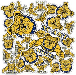 Desert Cactus North Carolina A&T State University Aggies Stickers Vinyl Decals Laptop Water Bottle Car Scrapbook 11.38x8.94 Sheet T1 (Type 1-1)