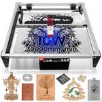 LUNYEE Laser Engraver 80W Laser Cutter,30000mm/min Engraving Speed,10W Output Power,CoreXY High-Speed Structure,Two-axis Linear Guide Rail,0.06mm Laser Spot for Wood and Metal,Acrylic,Leather etc