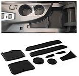 CupHolderHero fits Chevy Camaro Accessories 2010-2024 Premium Custom Interior Non-Slip Anti Dust Cup Holder Inserts, Center Console Liner Mats, Door Pocket Liners 9pc Set (Solid Black)