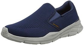 Skechers Men's 232016 EQUALIZER 4.0 TRIPLE-PLAY Trainers, Navy Engineered Mesh/Orange Trim, 9 UK