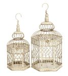 Deco 79 Metal Bird Cage, 21-Inch and 18-Inch, Set of 2