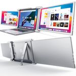 Laptop Screen Extender, LIMINK S1 14'' FHD 1080P HDR IPS Triple Portable Monitor, Screen Extender Portable Laptop with Built-in Stand, Plug and Play Display for 13.3-16.5" Laptops