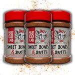 Angus & Oink | Sweet Bones & Butts | Maple BBQ Rub and Seasoning | Gluten-Free, No Preservatives | Ideal for Smoking, Grilling & Oven | 230g x 3