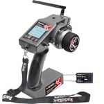 Radiolink RC6GS V3 7 Channels 2.4Ghz RC Transmitter and Receiver R7FG, Gyro Voltage Telemetry Waterproof RX, 30 Models Storage Surface Radio Remote Controller for RC Crawler, Boat, Drifting Car