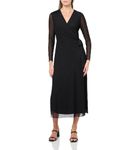 Anne Klein Women's midi wrap Dress, Anne Black, S