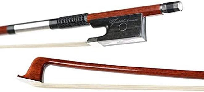 Fiddlerman Hybrid Wood and Carbon Fiber Violin Bow Copper Mounted Ebony Frog Made With Unbleached Siberian Horse Hair 4/4